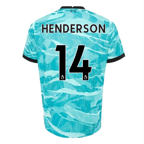 Maglia Liverpool NO.14 Henderson 2ª 2020-2021 Blu